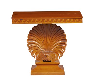 Lot 95 - Edward Wormley Stained Pine Shell Console