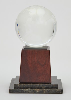 Lot 149 - Steuben Engraved Glass Sculpture Entitled Planet Earth