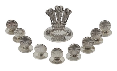 Lot 153 - Set of Nine Tiffany & Co. Sterling Silver Place Card Holders