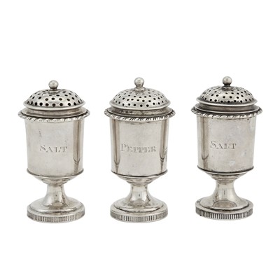 Lot 191 - Three Indian Colonial Silver Casters