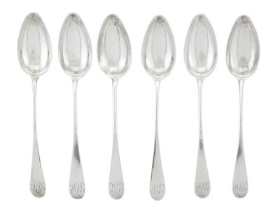 Lot 167 - Set of Six Paul Revere Jr. Silver Teaspoons