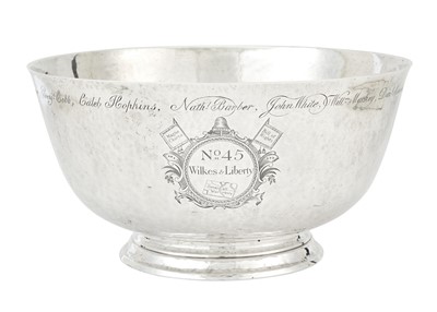 Lot 166 - American Sterling Silver Reproduction of Paul Revere's Sons of Liberty Bowl