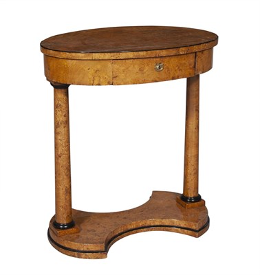 Lot 219 - Biedermeier Part Ebonized Birch Sewing Table...