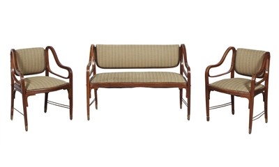 Lot 285 - Viennese Jugenstil Upholstered Bentwood Seating Group