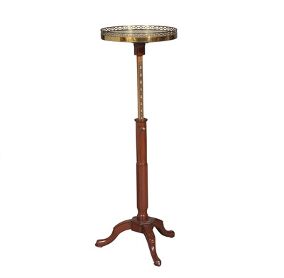 Lot 115 - Louis XVI Style Gilt-Metal Mounted Mahogany Adjustable Tripod Table