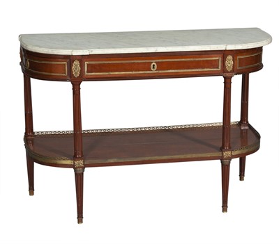 Lot 121 - Louis XVI Style Gilt-Metal Mounted Mahogany Console Desserte