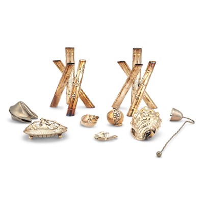 Lot 190 - Group of Silver, Silver Plated and Pewter Table Ornaments
