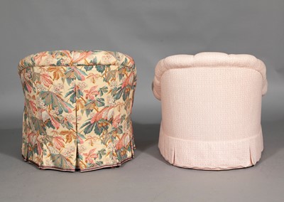 Lot 113 - Two Upholstered Tub Chairs Together with Ottoman