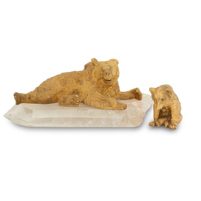 Lot 122 - Two Gilt-Bronze Figures of Bears