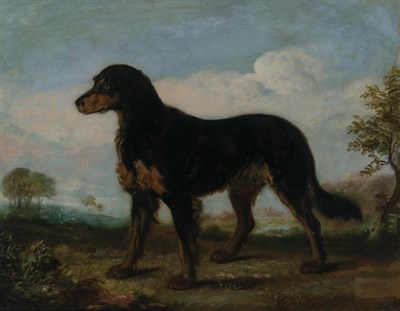 Lot 1047 - British School 19th Century Gordon Setter in a...