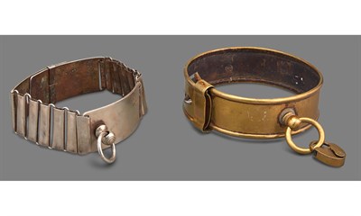 Lot 1154 - Two English Metal Dog Collars