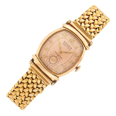 Lot 1183 - Gruen Rose Low Karat Rose Gold-Filled 'Precision' Wristwatch