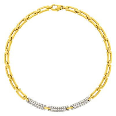 Lot 27 - Gold and Diamond Necklace