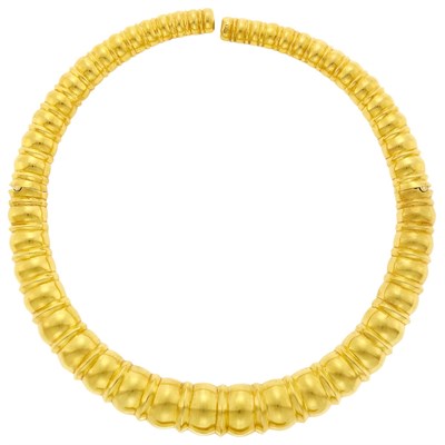 Lot 23 - Ilias Lalaounis Gold Choker Necklace