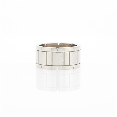 Lot 1160 - Cartier White Gold 'Tank Francaise' Band Ring