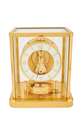 Lot 209 - Jaeger LeCoultre Brass Atmos Clock Height 9...