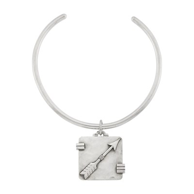 Lot 194 - Jean Després Silver 'Sagittarius' Pendant with Torque Necklace