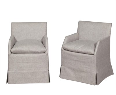 Lot 384 - Pair of John Saladino Upholstered Villa Armchairs