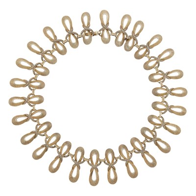 Lot 212 - Theodor Fahrner Silver, Gold and Marcasite Necklace
