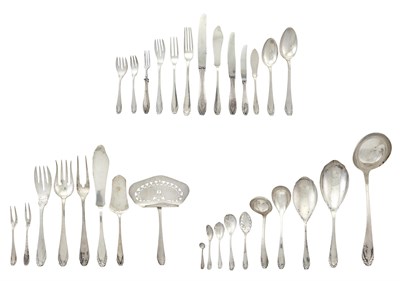 Lot 100 - Dutch Silver Flatware Service