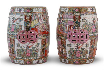 Lot 380 - Pair of Chinese Rose Medallion Porcelain...
