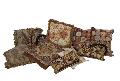 Lot 333 - Group of Needlepoint and Tapestry Pillows...