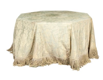Lot 359 - Draped White Painted Wood Octagonal Center...