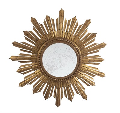 Lot 323 - Giltwood Starburst Mirror Diameter 34 1/2 inches.
