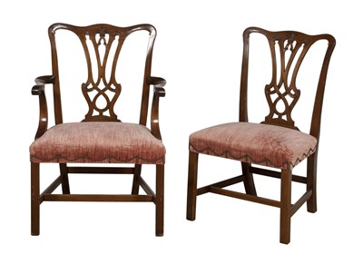 Lot 378 - Set of Fourteen George III Style Mahogany...