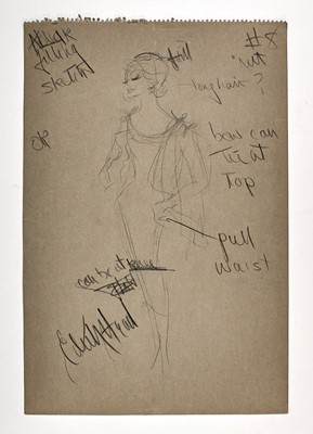 Lot 325 - A signed pencil sketch for Hitchcock's Vertigo