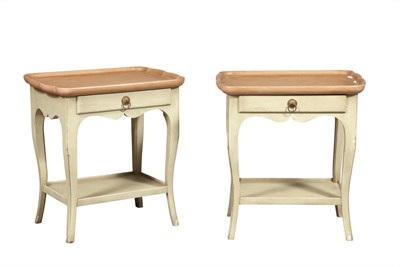 Lot 315 - Pair of French Provincial Style Painted Tray...