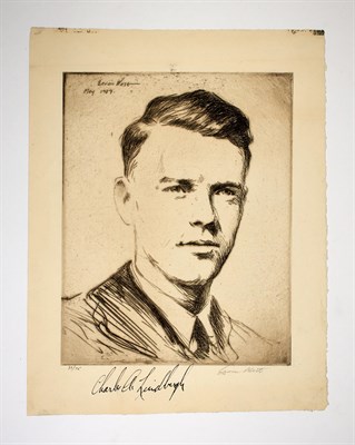 Lot 254 - LINDBERGH, CHARLES WEST, LEVON. Portrait...