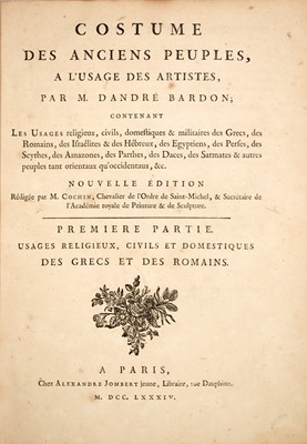 Lot 7 - [COSTUME - ANTIQUITY]
BARDON, DANDRE. Costume des Anciens Peuples, a l'Usage des Artistes.