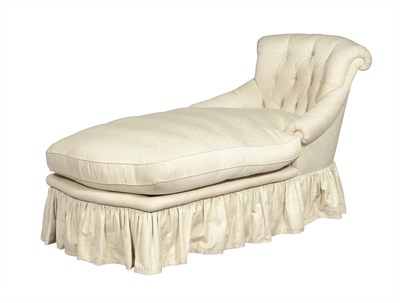 Lot 358 - Tufted Upholstered Chaise Longue