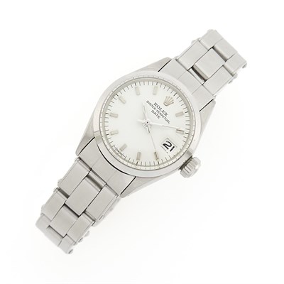 Lot 1159 - Rolex Stainless Steel 'Date' Wristwatch, Ref. 6516