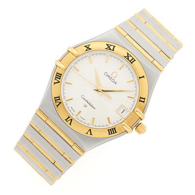Lot 1165 - Omega Stainless Steel and Gold 'Constellation' Wristwatch