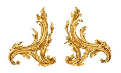 Lot 704 - Pair of Louis XV Style Gilt-Bronze Chenets...