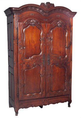Lot 644 - Louis XV Walnut and Beech Armoire Mid-18th...