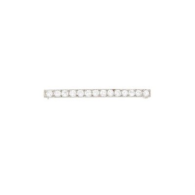Lot 1101 - Platinum and Diamond Bar Pin