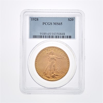 Lot 1088 - United States 1928 $20 St. Gaudens PCGS MS65