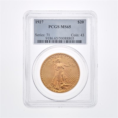 Lot 1083 - United States 1927 $20 St. Gaudens PCGS MS65