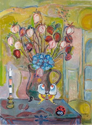 Lot 92 - Jehudith Sobel Polish, 1924-2012 Still Life...