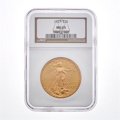 Lot 1080 - United States 1927 $20 St. Gaudens NGC MS65