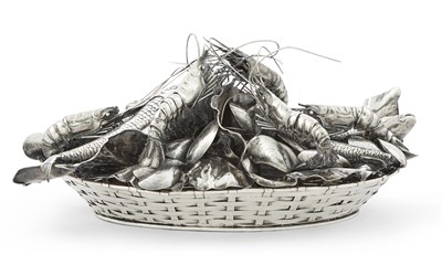 Lot 121 - Buccellati Silver Marine Theme Centerpiece Basket