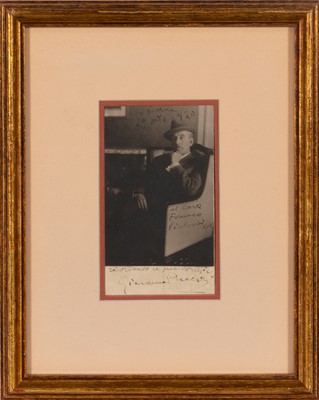 Lot 5155 - Inscribed by Puccini