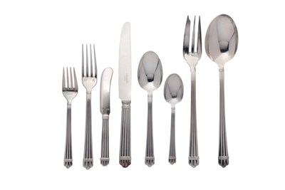 Lot 1128 - Christofle Silver Plated "Aria" Pattern Flatware Service