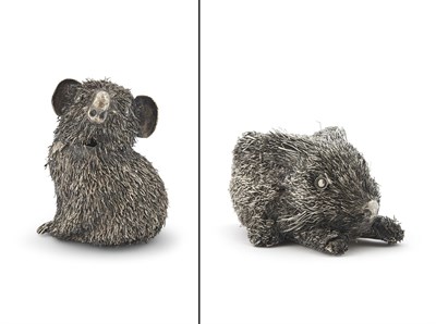 Lot 128 - Buccellati Silver Figure of a Rabbit and an Italian Silver Figure of a Koala