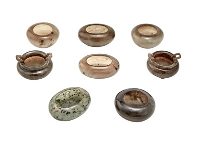 Lot 28 - A Group of Chinese Hardstone Brush Washers