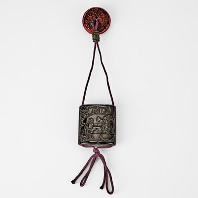 Lot 189 - A Japanese Black Lacquered Inro