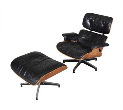 Lot 359 - Charles and Ray Eames Rosewood Model 670 and 671 Lounge Chair and Ottoman